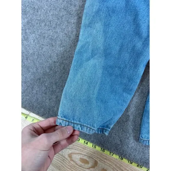 VTG 90s Green Bay Packers NFL Football Jumpsuit Kids Blue Denim Overall Size 4T - Picture 8 of 10